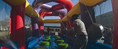 50ft Boulder Dash Two Lane Obstacle Course Slide Bounce House Tampa ...