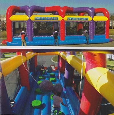 50ft Boulder Dash Two Lane Obstacle Course Slide Bounce House Tampa ...