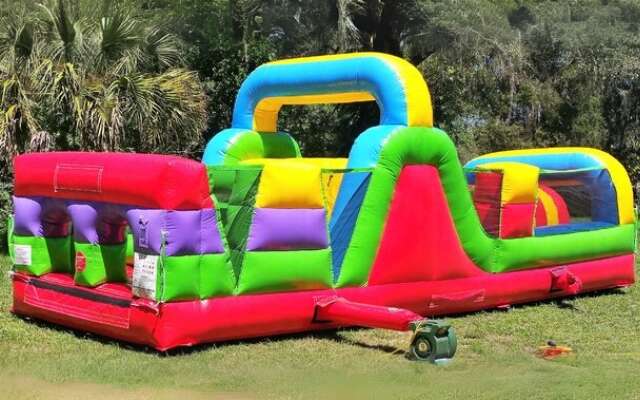 Bounce A Lot Inflatables colorful inflatable obstacle course rental
