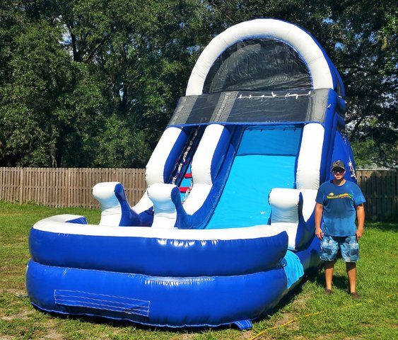 *NEW* 15ft Blue Wave Wet Slide - UNIT #523