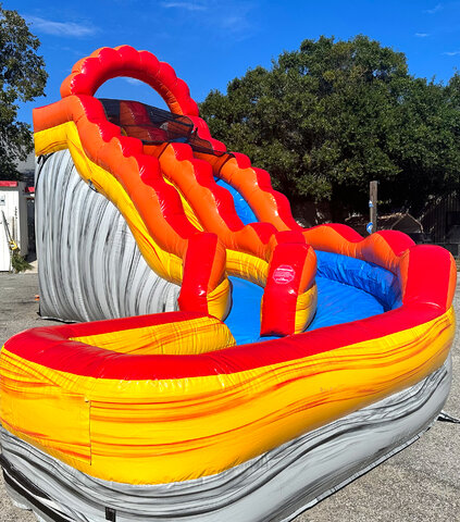 **On SPECIAL FOR A LIMITED TIME!**  NEW 17ft Volcano CURVED Water Slide  - UNIT #553