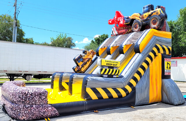 *NEW 20ft Construction Themed Two Lane Water Slide - UNIT #517