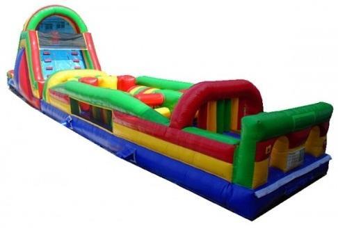 66ft WET Assault Two Lane Obstacle Course w/ pool - UNITS #421+536