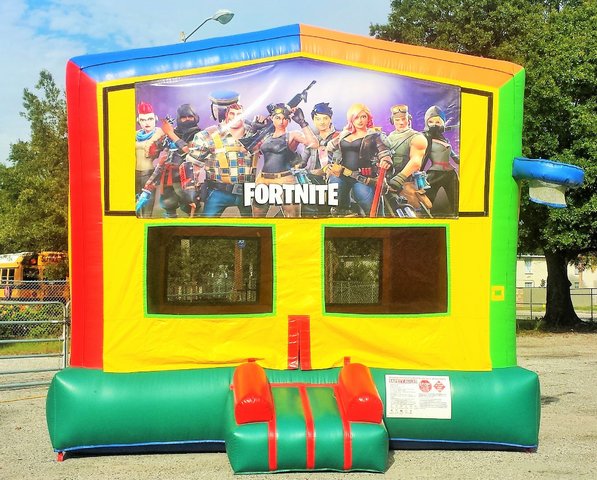 New HOT Theme! Fortnite 2 in 1 Multi-Colored Bounce w/Hoops - UNIT #112