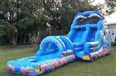 16ft Dolphin and Mermaid Water Slide - UNITS #534+607