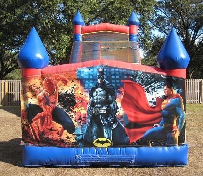 18ft Spiderman Batman  Superman Dry Slide - UNIT #528
