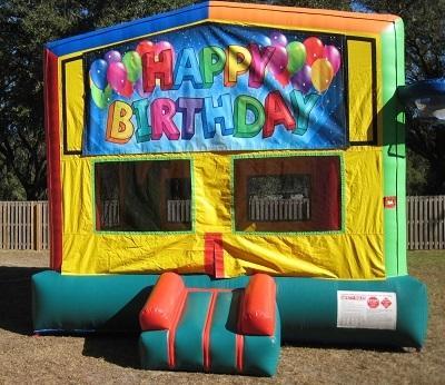 Happy Birthday 2 in 1 Multi-Colored Bounce w/Hoops - UNIT #112