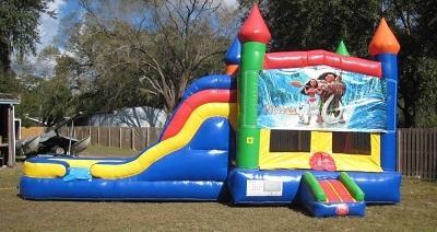 Moana Multi Colored 5 In 1 Castle Combo Bounce House Tampa Bounce A Lot Inflatables Tampa Party Rentals