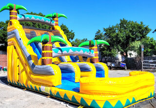 ON SPECIAL! *NEW* 17ft Paradise Two Lane Tropical Water Slide  - UNIT #570