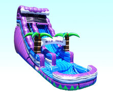 *New* 18ft Wild Thing Tropical WIDE Single Lane Water Slide - UNIT #515