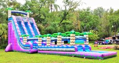 *NEW - August 2024! 30ft Tall *HUGE* Purple Plunge Two Lane Water Slide - UNITS #554+555