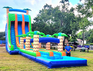 *NEW August 2024! - 30ft Tall *HUGE* Super Screamer Two Lane Water Slide - UNITS #580+581