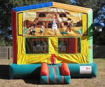 Wild West 2 in 1 Multi-Colored Bounce w/Hoops - UNIT #112