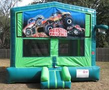 Monster Truck Themed 2 in 1 GREEN Bounce w/Hoops - UNIT #113