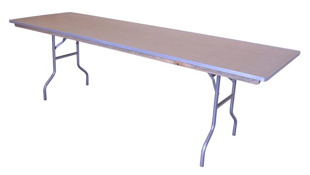8 ft Wood Banquet Table