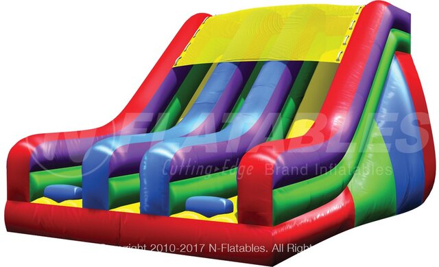 12 Ft Dual Lane Wacky Slide