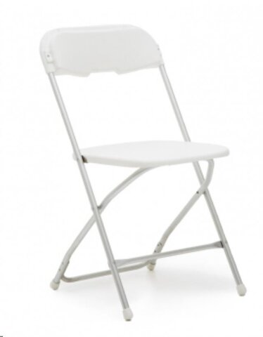 White Poly Folding Chair