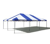 20 x 30 Frame Tent - Blue and White Top