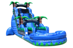 22 Ft Blue Crush Inflatable Water Slide with Full Pool