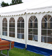 Tent Sidewall with Cathedral Windows