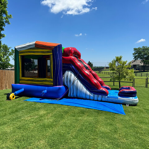 Rainbow Bounce House + Slide