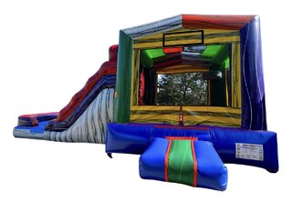 Rainbow Bounce House + Slide