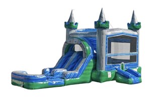 Emerald Castle Bounce House + Dual Lane Slide