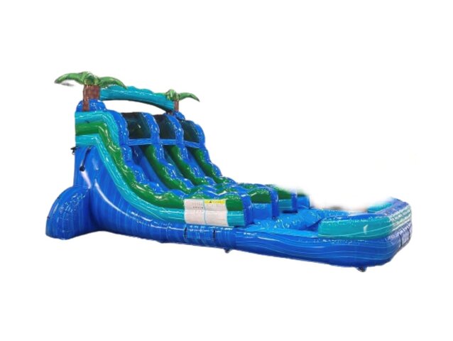 15' Island Drop Duel lane water slide