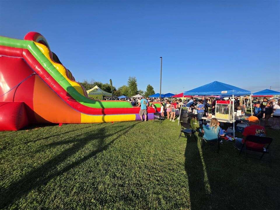 Bounce Buddies inflatables and tents at Goshen Township's National Night Out