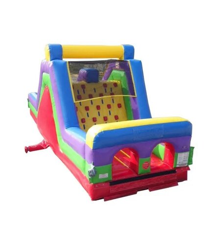 30' Retro Obstacle Course Rock Climb Slide
