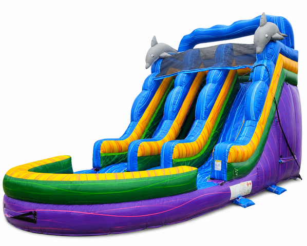 17Ft Dual Wavey Dolphin Water Slide  16-17-01