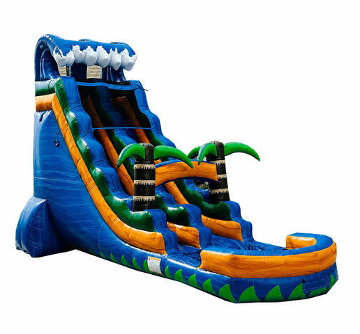 22ft Blue Tropical Waterslide * 16-22-07