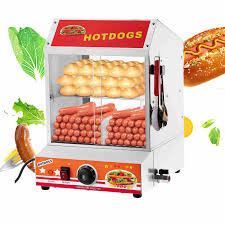  2 Tiers Electric Hot Dog Steamer with Bun Warmer *
