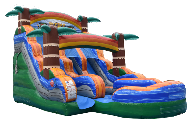 15FT Tiki Plunge Dual Lane Slide (Wet Use) New For '25