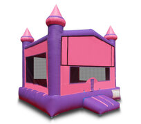Pink & Purple Castle Bouncer w/Hoop