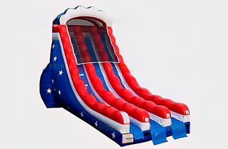 22FT Stars and Dual Lane Slide (Dry Use)