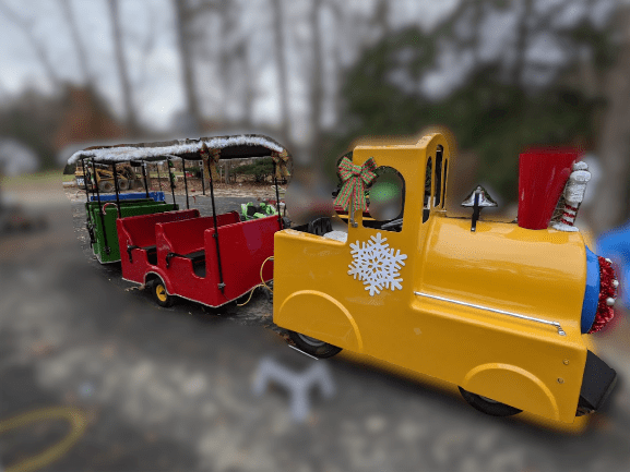 holiday trackless train