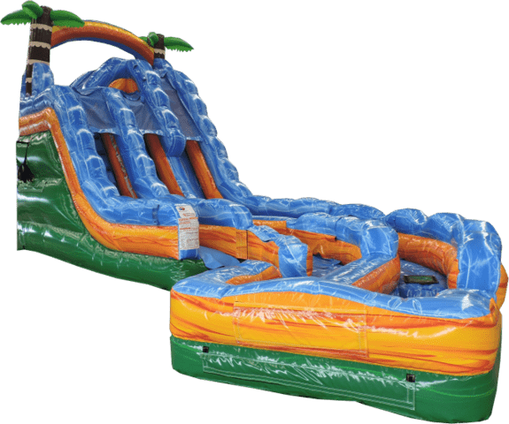 Tropical Thunder 18' Dual Lane Water Slide