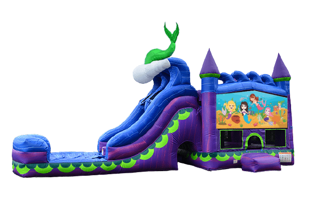 Mermaid bounce house with water slide rental