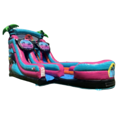 Beach Vibe 18' Dual Lane Water or Dry Slide