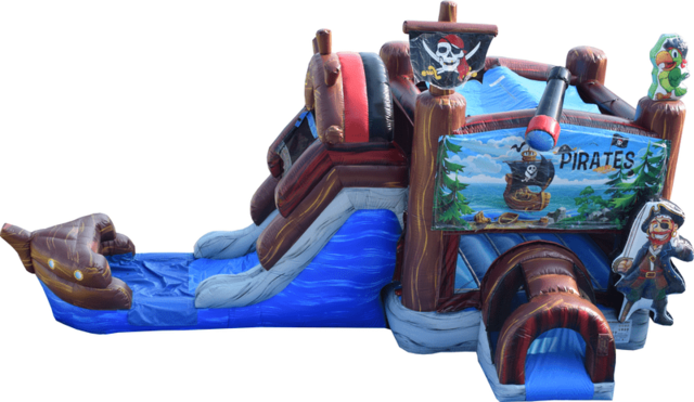 Rent a full size pirate ship for a pool party or a mobile pirate