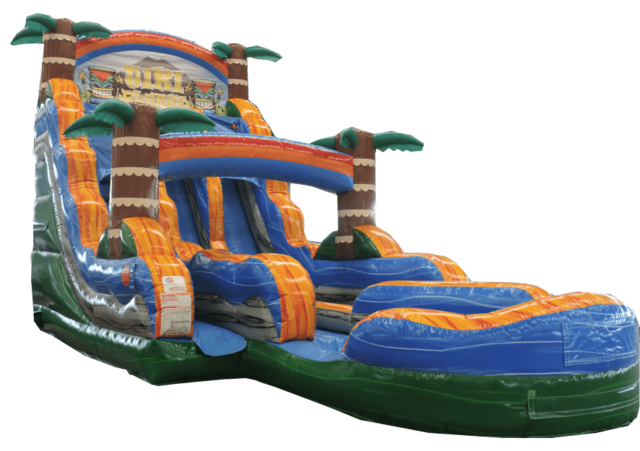 Tiki Plunge 18' Dual Lane Water or Dry Slide