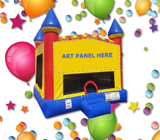 13' x 13' PLain castle -red, blue, yellow