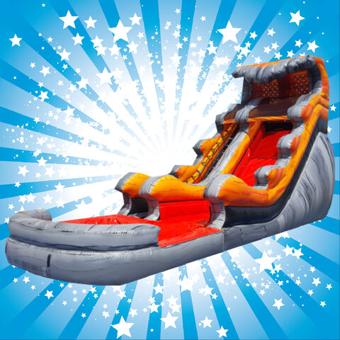 Lava Tidal Wave Water Slide with Pool