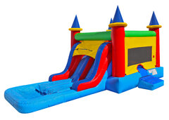 Dual Bounce Castle Wet