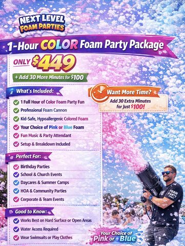 1-Hour Color Foam Party