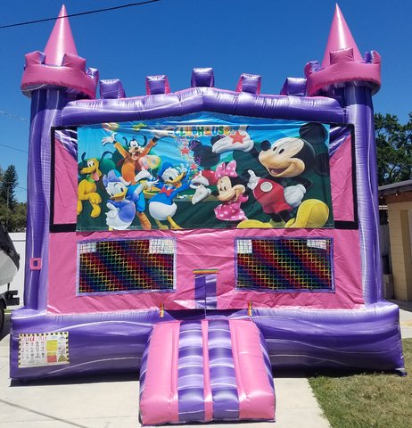 Mickey Clubhouse Pink Castle Bouncer