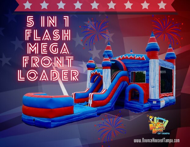 5 in 1 Flash Mega Front Loader Castle Combo Wet