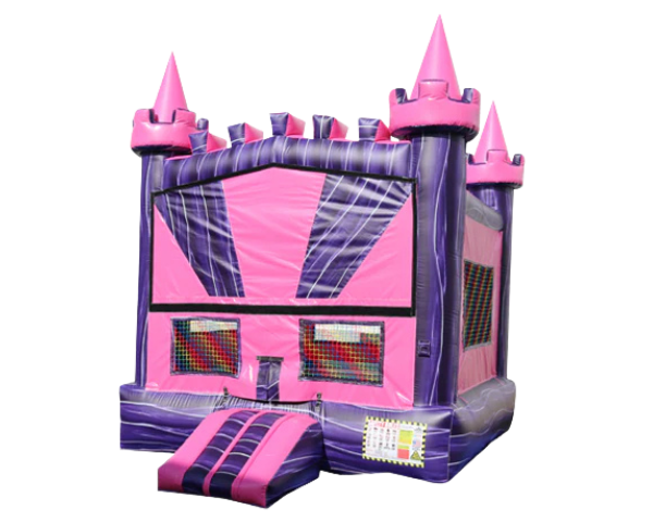 Pink and Purple Castle Bounce House 