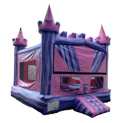 Pink and Purple Castle Bounce House 